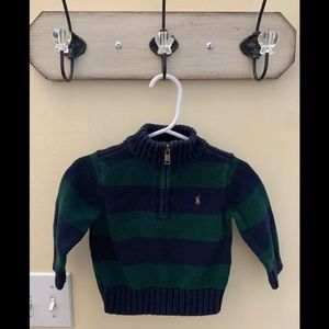 12 Month, Polo by Ralph Lauren 1/4 Zip Sweater